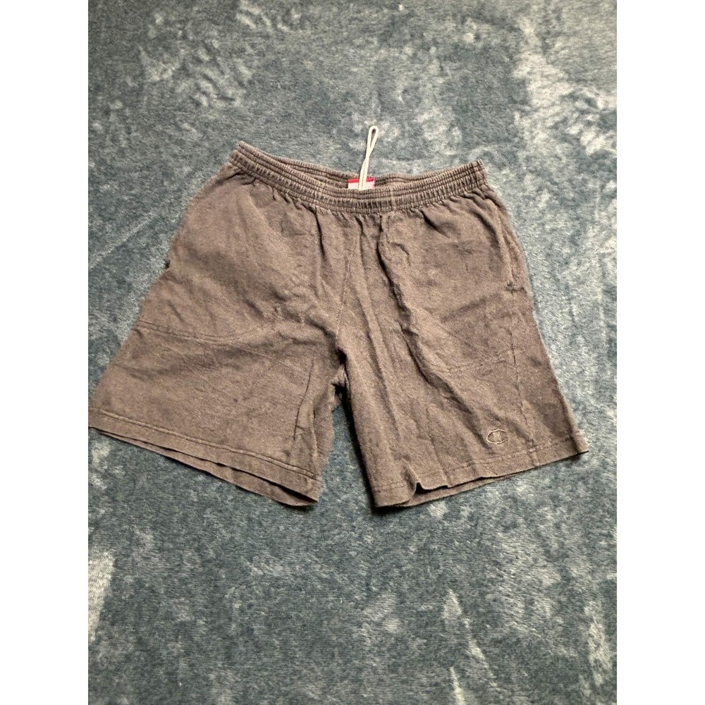 Champion Mens Gray Jersey Knit Athletic Shorts Large 100% Cotton 81315-G61